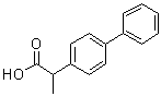 2-(4-联苯基)丙酸分子结构 (CAS 6341-72-6)