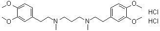 N,N'-二[2-(3,4-二甲氧基苯基)乙基]-N,N'-二甲基-1,3-丙二胺二盐酸盐分子结构 (CAS 63434-11-7)
