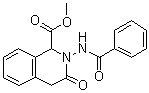 2-(苯甲酰基氨基)-1,2,3,4-四氢-3-氧代-1-异喹啉羧酸甲酯分子结构 (CAS 63500-02-7)
