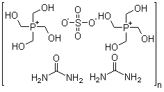四羟甲基硫酸磷脲缩体分子结构 (CAS 63502-25-0)