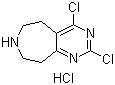 2,4-二氯-6,7,8,9-四氢-5H-嘧啶并[5,4-d]氮杂卓盐酸盐分子结构 (CAS 635698-50-9)