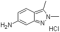 2,3-二甲基-2H-吲唑-6-胺盐酸盐分子结构 (CAS 635702-60-2)