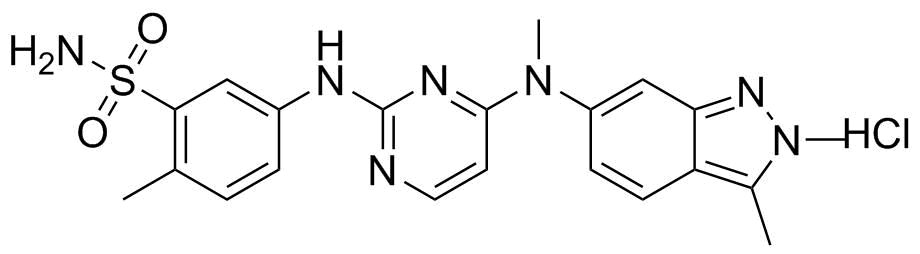 Pazopanib hydrochloride molecular structure (CAS 635702-64-6)