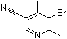5-溴-4,6-二甲基-3-吡啶甲腈分子结构 (CAS 63644-86-0)