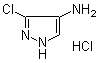 3-氯-1H-吡唑-4-胺盐酸盐分子结构 (CAS 63680-90-0)