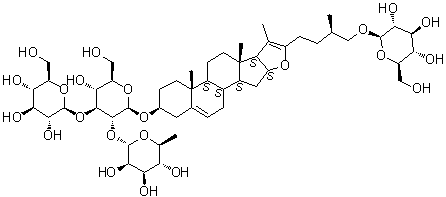 伪原纤细薯蓣皂苷分子结构 (CAS 637349-03-2)