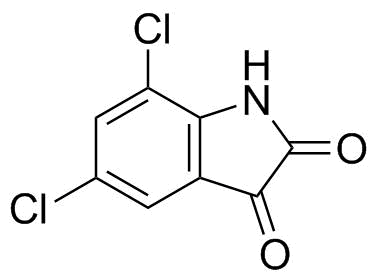 5,7-二氯-1H-吲哚-2,3-二酮分子结构 (CAS 6374-92-1)