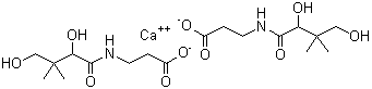 DL-泛酸钙分子结构 (CAS 6381-63-1)