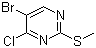 5-Bromo-4-chloro-2-(methylthio)pyrimidine molecular structure (CAS 63810-78-6)