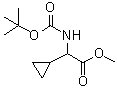 alpha-[[叔丁氧羰基]氨基]环丙烷乙酸甲酯分子结构 (CAS 638207-62-2)