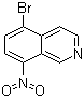 结构式 CAS# 63927-23-1, 5-溴-8-硝基异喹啉
