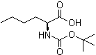 N-(叔丁氧羰基)正亮氨酸分子结构 (CAS 6404-28-0)