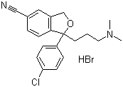 氢溴酸氯西酞普兰分子结构 (CAS 64169-58-0)