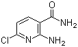 2-氨基-6-氯烟酰胺分子结构 (CAS 64321-24-0)