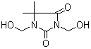 structure of CAS# 6440-58-0, Dimethyloldimethyl hydantoin;1,3-Bis(hydroxymethyl)-5,5-dimethyl-2,4-imidazolidinedione; 1,3-Dimethylol-5,5-dimethyl hydantoin; Bis(hydroxymethyl)-5,5-dimethyl-2,4-imidazolidinedione; Bis(hydroxymethyl)-5,5-dimethylhydantoin; Dimethylol-5,5-dimethylhydantoin; DMDM hydantoin; DMDMH