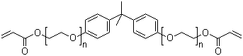 双酚 A 聚氧乙烯醚二丙烯酸酯分子结构 (CAS 64401-02-1)