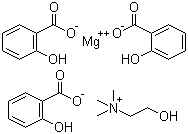 三水杨酸胆碱镁分子结构 (CAS 64425-90-7)