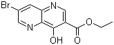 7-溴-4-羟基-1,5-萘啶-3-羧酸乙酯分子结构 (CAS 64436-97-1)