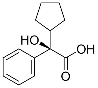 (+)-α-环戊基扁桃酸分子结构 (CAS 64471-45-0)