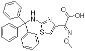 (Z)-2-(2-三苯甲氨基噻唑-4-基)-2-甲氧亚氨基乙酸分子结构 (CAS 64485-90-1)