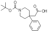 4-(羧甲基)-4-苯基哌啶-1-羧酸叔丁酯分子结构 (CAS 644982-20-7)
