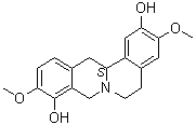 (S)-金黄紫堇碱分子结构 (CAS 6451-73-6)
