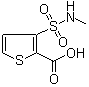 3-(N-甲基氨基磺酰基)-2-噻吩羧酸分子结构 (CAS 64527-92-0)