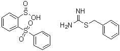 邻-(苯磺酰基)苯亚磺酸与 2-苄基-2-异硫脲的化合物分子结构 (CAS 6462-12-0)