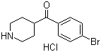 4-(4-溴苯甲酰)哌啶盐酸盐分子结构 (CAS 64671-00-7)