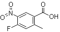 4-氟-2-甲基-5-硝基苯甲酸分子结构 (CAS 64695-92-7)