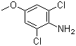 2,6-二氯-4-甲氧基苯胺分子结构 (CAS 6480-66-6)
