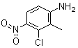 3-氯-2-甲基-4-硝基苯胺分子结构 (CAS 64863-10-1)