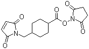 结构式 CAS# 64987-85-5, 4-(N-马来酰亚胺基甲基)环己烷-1-羧酸琥珀酰亚胺酯