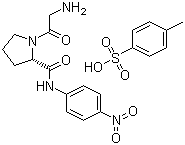 甘氨酰-N-(4-硝基苯基)-L-脯氨酰胺 4-甲基苯磺酸盐分子结构 (CAS 65096-46-0)