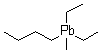 丁基二乙基甲基铅分子结构 (CAS 65122-13-6)