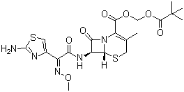 头孢他美新戊酯分子结构 (CAS 65243-33-6)