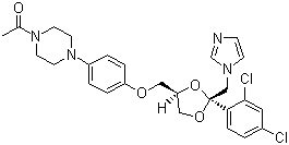 酮康唑分子结构 (CAS 65277-42-1)