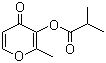 异丁酸麦芽酚酯分子结构 (CAS 65416-14-0)