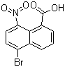 5-溴-8-硝基萘-1-甲酸分子结构 (CAS 65440-41-7)