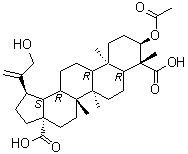 3alpha-乙酰氧基-30-羟基羽扇-20(29)-烯-23,28-二酸分子结构 (CAS 654663-85-1)