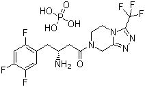 Sitagliptin phosphate molecular structure (CAS 654671-78-0)