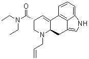 (8beta)-9,10-二去氢-N,N-二乙基-6-(2-丙烯基)-麦角灵-8-甲酰胺分子结构 (CAS 65527-61-9)