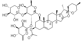 麦冬皂苷 C分子结构 (CAS 65586-25-6)