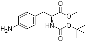 (2S)-3-(4-氨基苯基)-2-[(叔丁氧基羰基)氨基]丙酸甲酯分子结构 (CAS 65615-90-9)