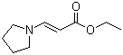 反式-3-(1-吡咯烷基)丙烯酸乙酯分子结构 (CAS 65651-80-1)