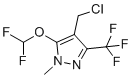 4-(氯甲基)-5-(二氟甲氧基)-1-甲基-3-(三氟甲基)-1H-吡唑分子结构 (CAS 656825-76-2)