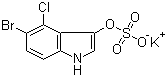 5-溴-4-氯吲哚-3-醇硫酸酯钾盐分子结构 (CAS 6578-07-0)