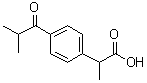alpha-甲基-4-(2-甲基-1-氧代丙基)苯乙酸分子结构 (CAS 65813-55-0)
