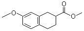 Methyl 1,2,3,4-tetrahydro-7-methoxy-2-naphthalenecarboxylate molecular structure (CAS 65844-56-6)