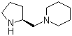 (S)-2-(哌啶甲基)吡咯烷分子结构 (CAS 65921-41-7)
